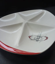 Load image into Gallery viewer, 1950s ATOMIC Carlton Ware Orbit Pattern Large Serving Platter. Very Rare Dish with five compartments
