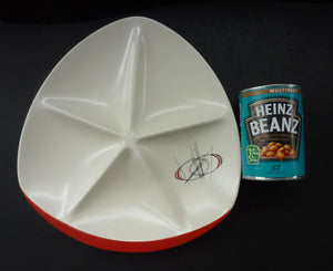 1950s ATOMIC Carlton Ware Orbit Pattern Large Serving Platter. Very Rare Dish with five compartments