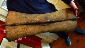 African Kenyan Tribal TURKANA Leather Shield. Highly Collectable:  Early 20th Century, and in Fabulous Condition