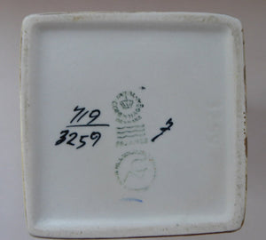 LARGE Vintage 1960s ROYAL COPENHAGEN Aluminia Faience Vase. 9 inches. Abstract Baca by Nils Thorsson