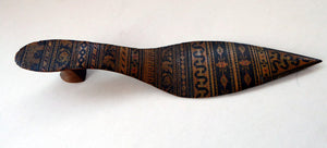 TUNBRIDGE Ware / Sorrento Ware Letter Opener in the Form of a little Kitten Heel Shoe; Exquisite Antique Late 19th Century Example