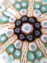 Load image into Gallery viewer, Scottish Glass. Strathearn Millefiori Canes and Latticino Eight Spoke MAGNUM Paperweight
