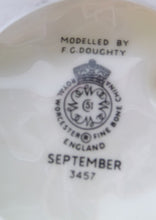 Load image into Gallery viewer, Royal Worcester Figurine SEPTEMBER. Modelled by Freda Doughty. No. 3457 PRISTINE
